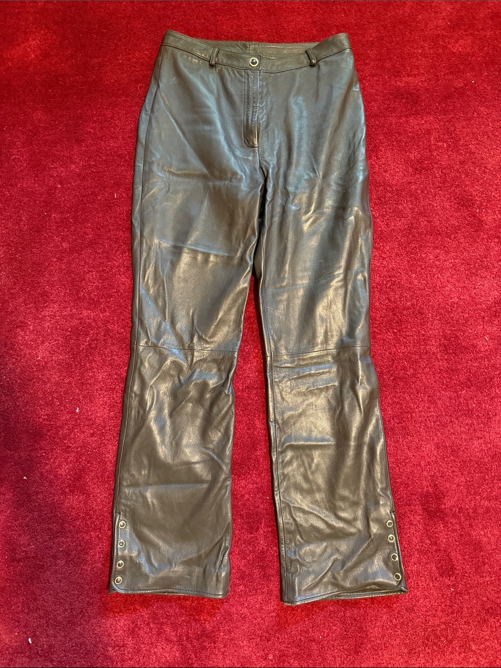 St. John espresso lamb leather pants